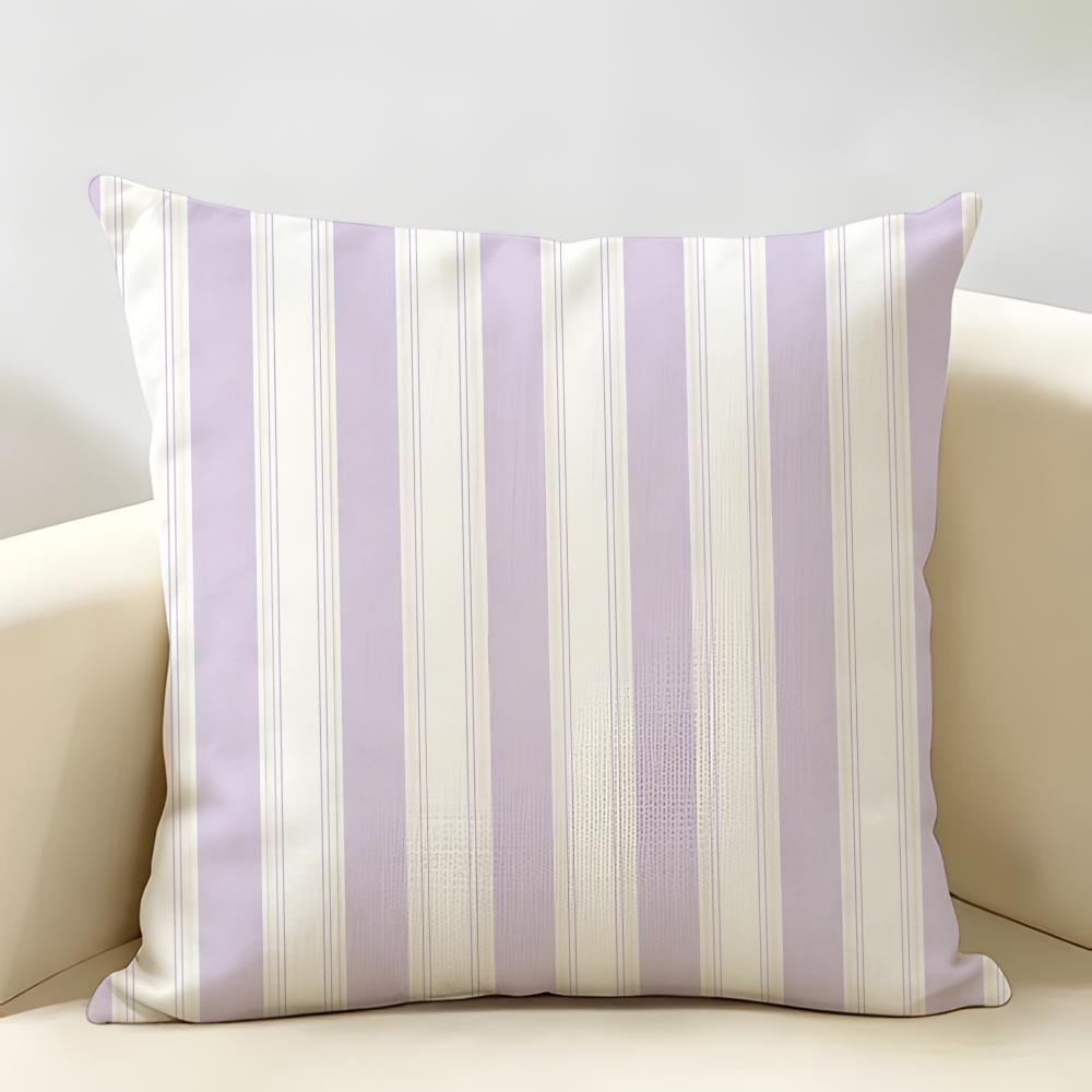 Color Stripes Minimalist Modern Art Cushion Cover Natural Linen Organic Fabric DoubleSided Printing Sofa Home Decor Pillow Case