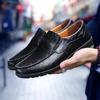 Genuine Leather Men's Comfortable Soft Sole Slip-on Loafers Versatile Casual Men's Shoes Business Formal Leather Shoes