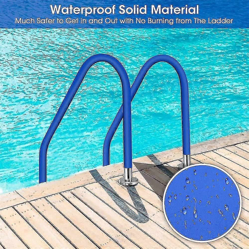 4/6/8/10ft Zipper Pool Handrail Cover, Zipper Swimming Pool Hand Rail Cover Blue Grip For Pool Handrails Pool Rail Covers Pool Railing Cover - Miao