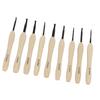 9PCS Crochet Hooks DIY Handcraft Ergonomic Crochet Needle with Wooden Handle for Crochet Lover for