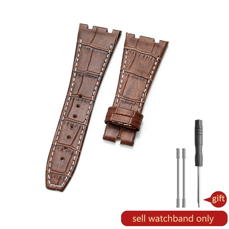 Для часов AP Audemars Piguet серии Royal Oak Ремешок для часов Мужской AP15400 26320 Натуральная Коровья Кожа Ремешок для Часов Пряжка из Нержавеющей Стали 26 мм