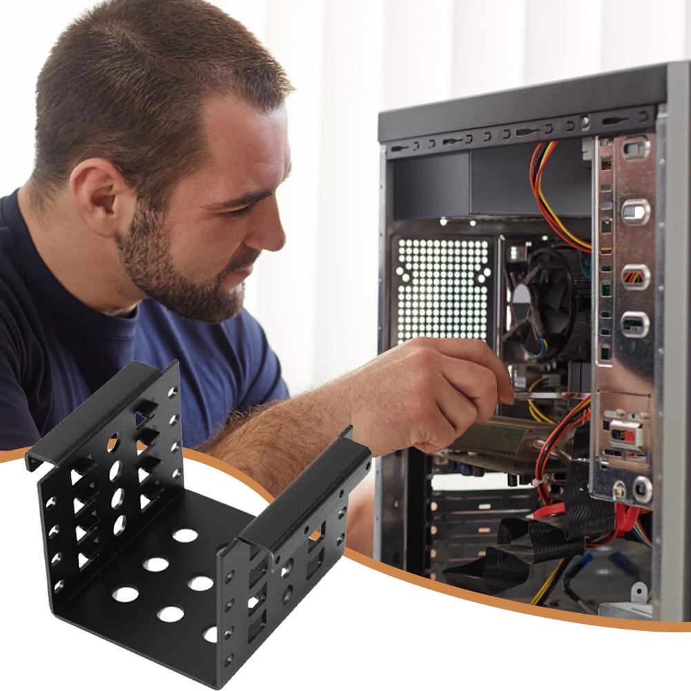 4 Bay 2.5 inch to 3.5 inch Drive SSD Adapter Bracket SSD Hard Drive Caddy Chassis Internal Mounting Holder