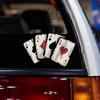Poker Spades A Pattern Motorcycle Decals Motocross Fuel Tank Cafe Racer Body Car Windows Funny Decoration Playing Card Stickers