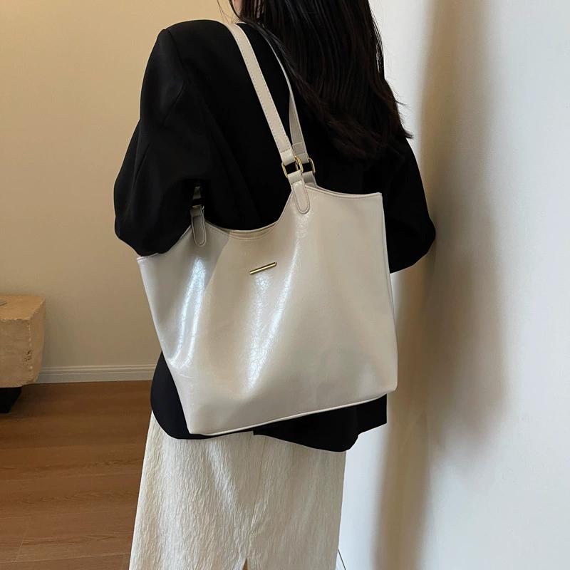 Дизайнерские наплечные сумки для женщин Большая вместительная сумка-тоут Зимняя винтажная однотонная на молнии Дорожная ретро-сумка кошелек CLE