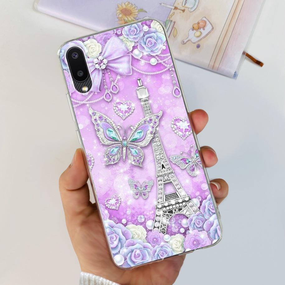Чехол для Samsung Galaxy A02 A02S Модный Цветочный Силиконовый Мягкий Чехол Funda для Samsung A02s A02 M02 A 02S M 02S A022F Чехлы для Телефона