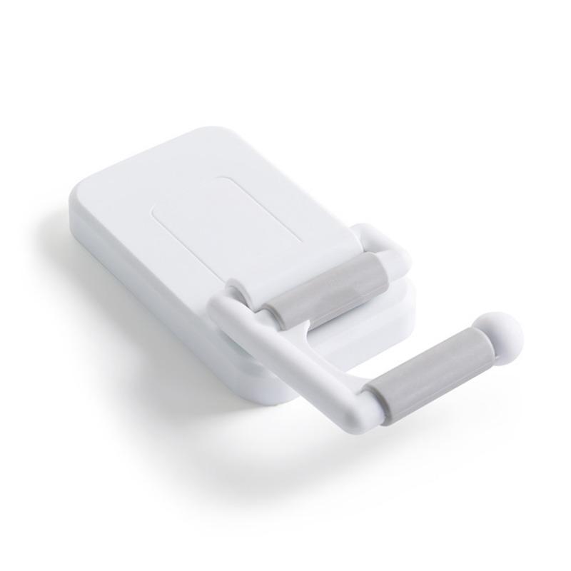 Настенный крючок без отверстий, зажим для швабры, многофункциональный складной белый крючок для хранения, бесшовный для швабры и веника