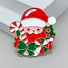 Zinc Alloy Santa Claus Brooch Enamel Cartoon Father Christmas Pin Sweater Coat Backpack Decoration Clothing Accessories Festival Holiday Gift