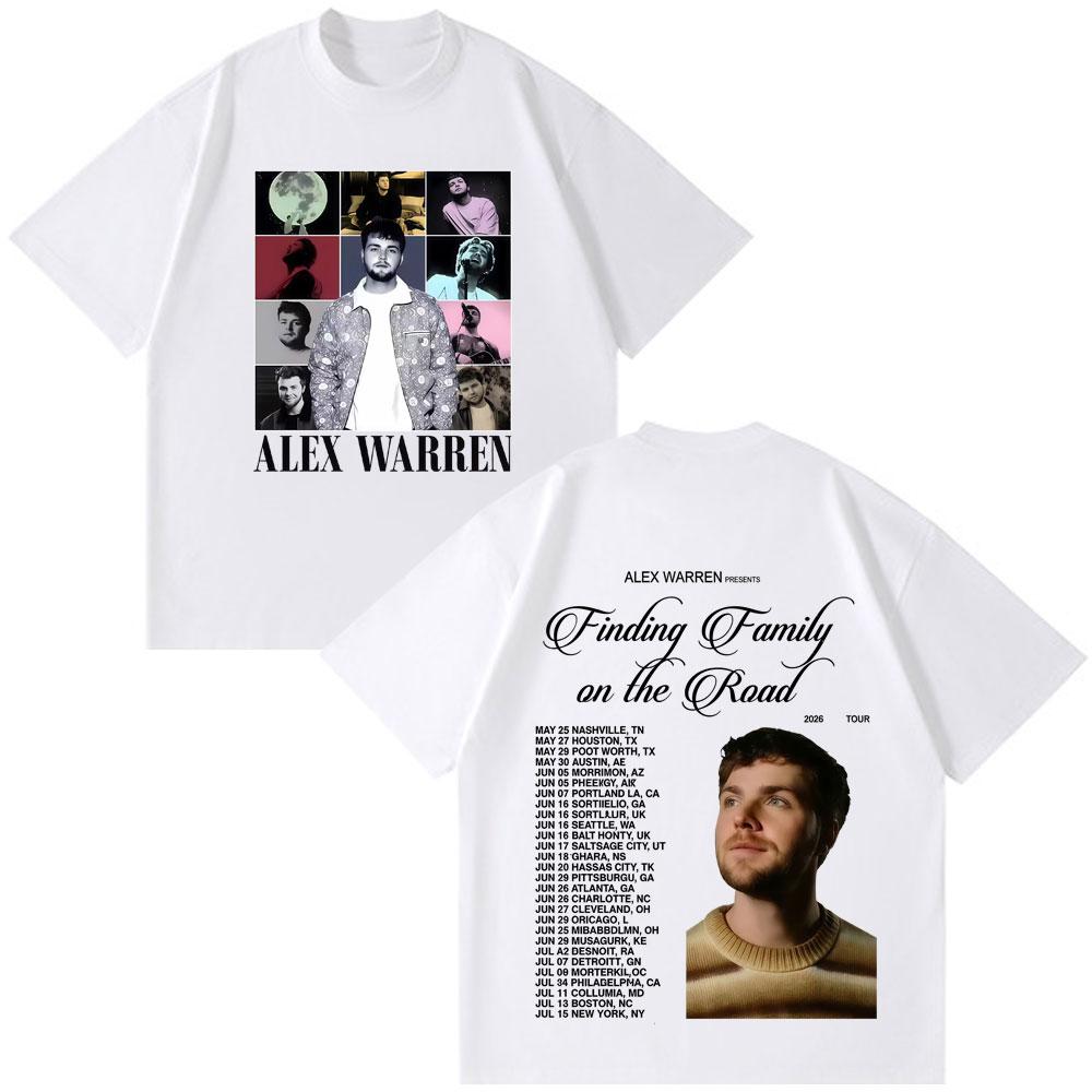 Alex Warren Finding Family On The Road 2026 Tour Tshirts Unisex Unisex Fashion Tshirt Summer Cotton Loose Casual Loose Tshirts