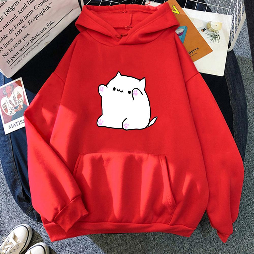 Bongo Cat Hoodies for Women Kawaii Graphic Sweatshirts Men Clothing Female Casual Y2k Clothes Long Sleeve Pullover Streetwear