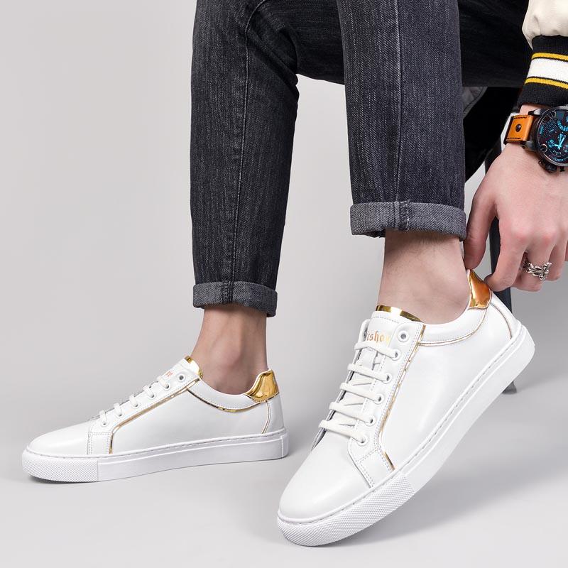 Модные легкие кроссовки, дышащая обувь для ходьбы, дорожные теннисные туфли, мужские туфли на плоской подошве из натуральной кожи, вулканизированная обувь, подходящая по цвету для мужчин, обувь для скейтбординга