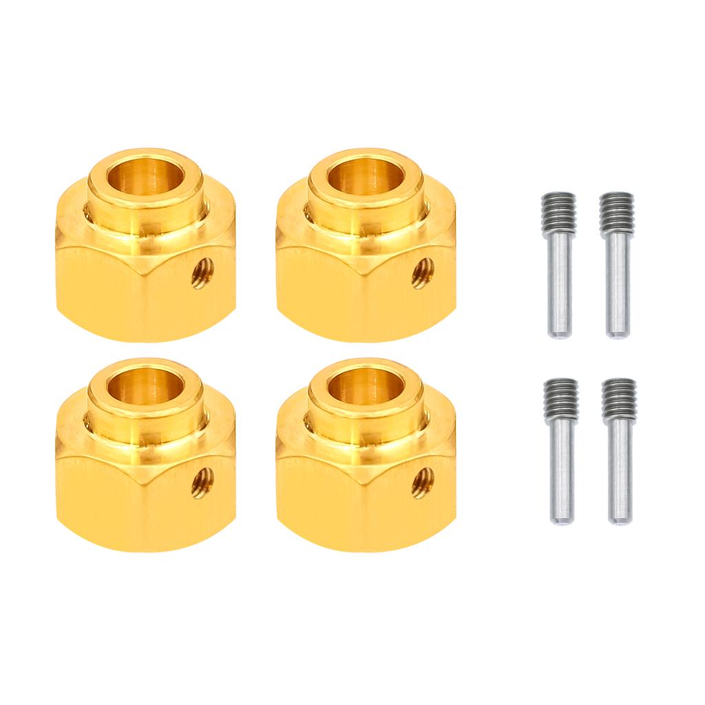 Brass Wheel Hub Extended Adapter+Metal Portal Axle Drive Gear Shaft For 1/10 RC Crawler Axial SCX10 III Jeep Wrangler Gladiator