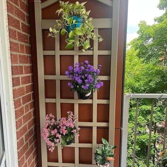 Балконные перила, держатель для цветочного горшка, плавающие перила, полка для цветов, металлическая крытая и наружная вертикальная лестница, подвесной горшок для растений, зажим для подставки, кронштейн