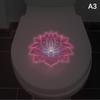 Glow-In-The-Dark Lotus Toilet Stickers Removable Self-Adhesive Bathroom Decor Decals Wall Sticker Home Decor Toilet Seat Sticker