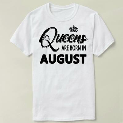 Футболка унисекс с короткими рукавами на день рождения Queens Born In August