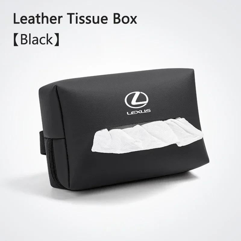 2026 Hot Interior Stickers Car Tissue Organizer Bag Paper Towel Storage Box For Lexus LS LC RZ IS350 ES300 GS350 CT200h GX460 LX