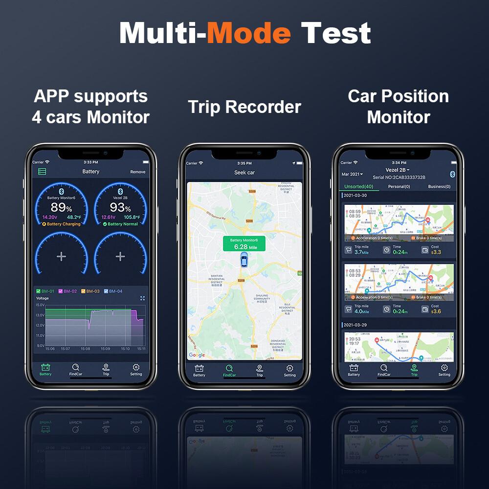 BM200 Автомобильный монитор аккумулятора Bluetooth Тестер аккумулятора Инструмент для проверки запуска и зарядки