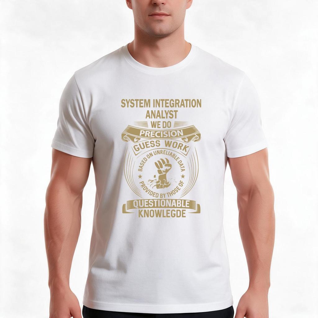 System Integration Analyst Tshirt Summer Casual Cotton Tee Oversized Streetwear Tops Vintage Graphic Print Unisex Unisex Unisex
