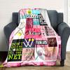 Tennis Player Silhouette Blanket Personalized Name Soft Comfortable Stylish Blanket Car Blanket Perfect For Travel Camping Outdoor Home Suitable For