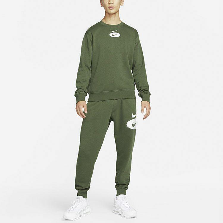 Nike Толстовки Мужские Прочный Зеленый Круглый Вырез Утепленные Другое DM5461-326