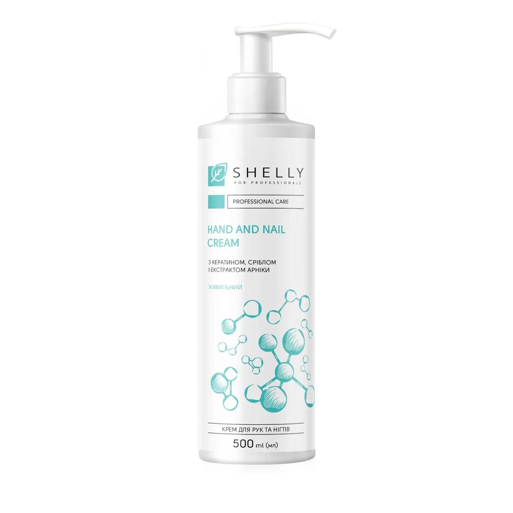 Hand and Nail Cream with Keratin, Silver and Arnica Extract Shelly 500 Ml