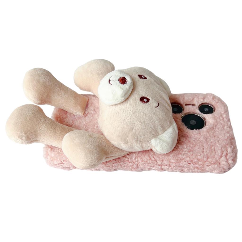 Для Huawei Pura 70 Чехол Плюшевый Медведь Мягкий Пух ТПУ Защитный Чехол Для Телефона