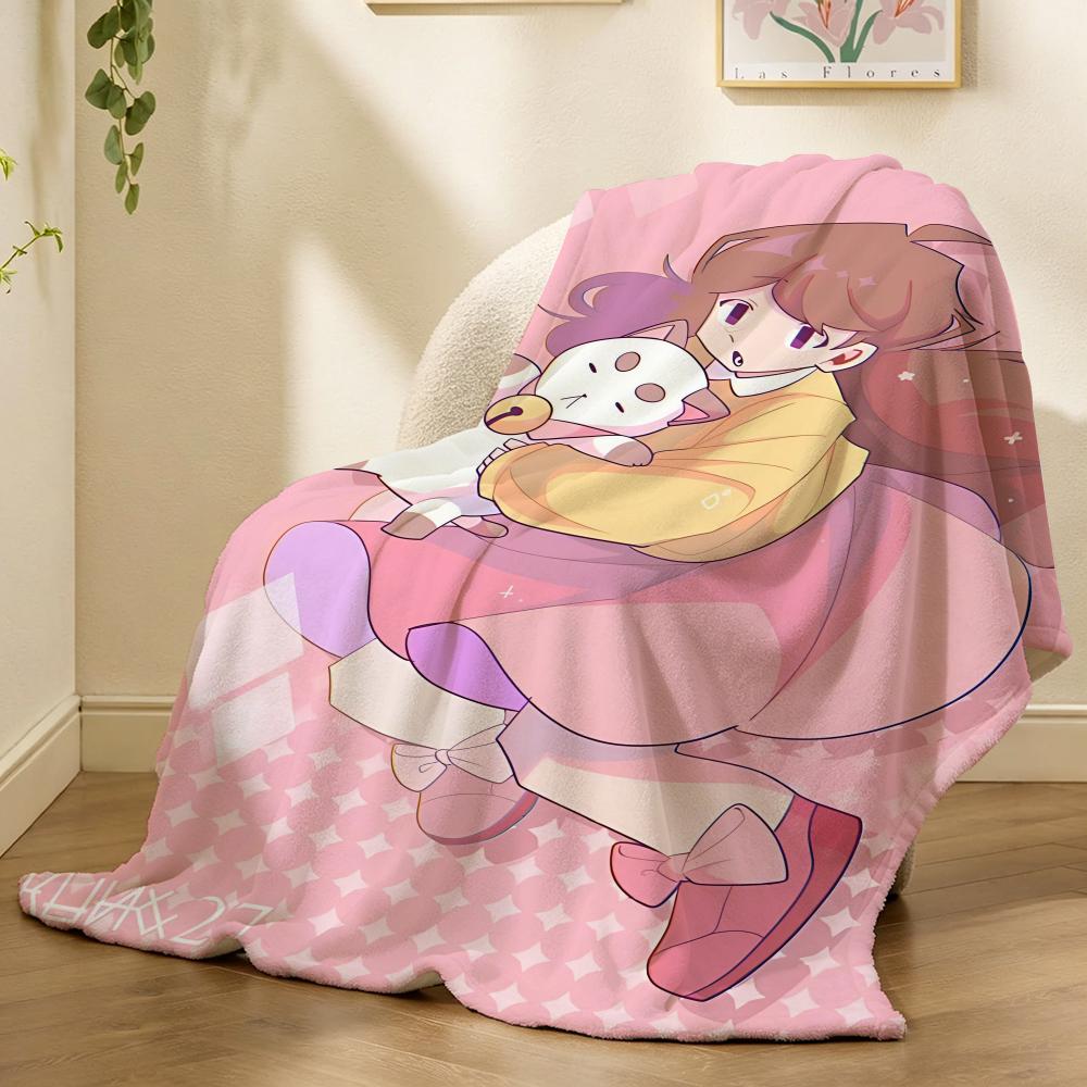 Bee and PuppyCat Animation Series Throw 240g flannel blanket, suitable for sofas, beds, offices, exquisite gift blankets