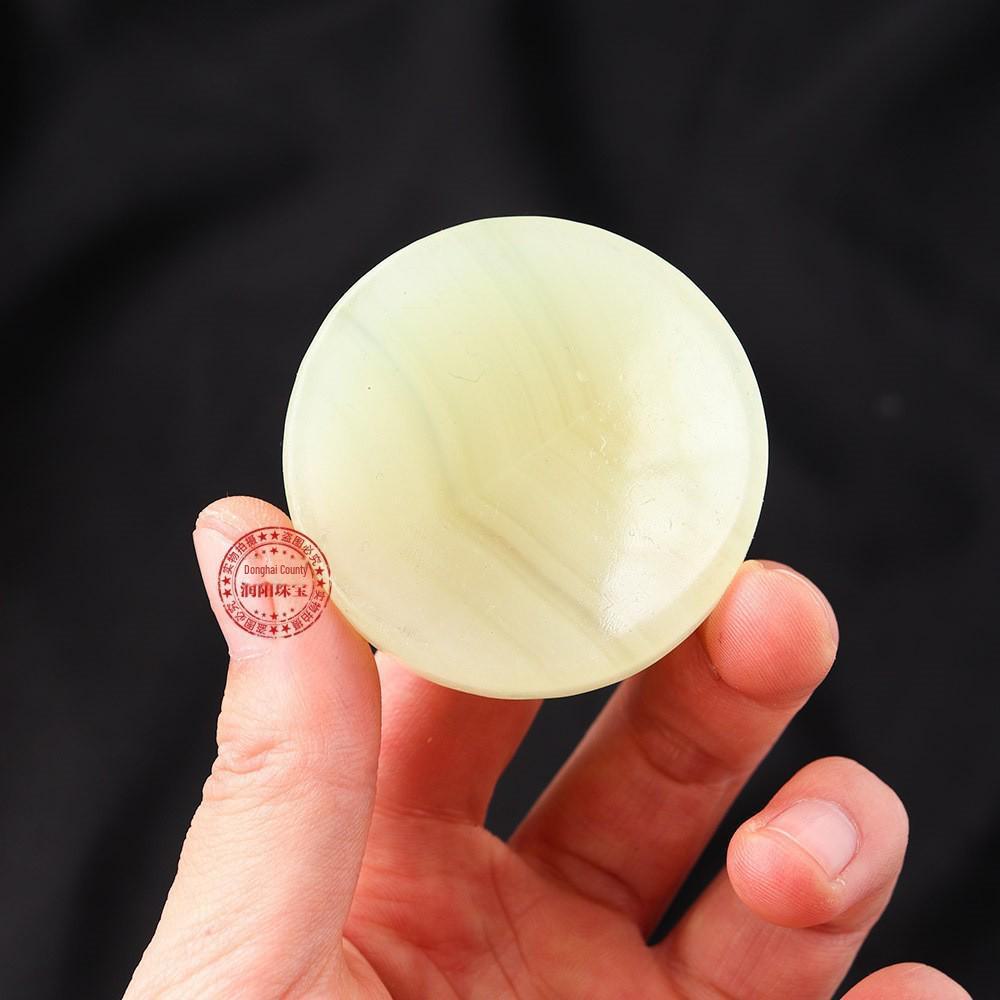 Лунная чаша из натурального белого кристалла - круглый камень для медитации и энергии