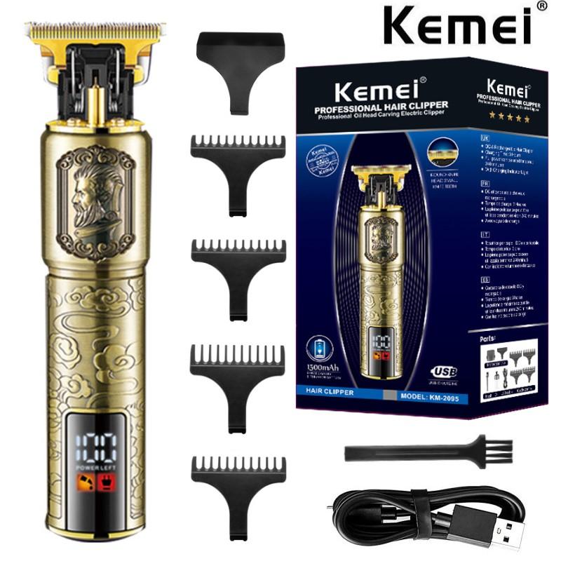 Kemei Professional T9 hair clipper KM-2095 retro cloud body anti-skid electric clipper LCD digital display electric clipper