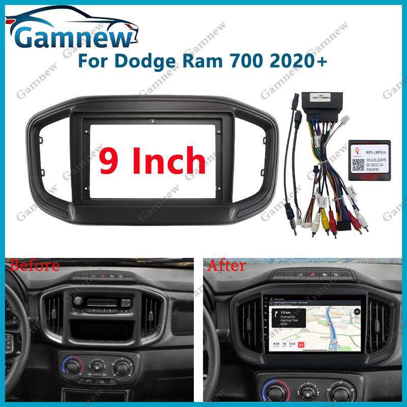 9 Inch Car Frame Fascia Canbus Box Adapter For Dodge Ram 700 2020 Android Radio Dash Fitting Panel Kit