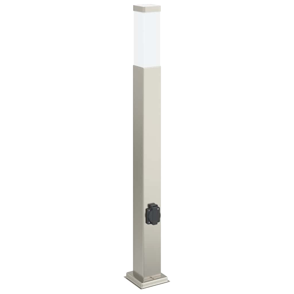 Stainless Steel Bollard Lights with Socket 3 pcs 80 cm IP44