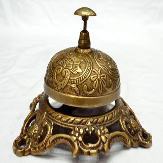 Brass Nautical  Ornate Solid Brass Hotel Counter Bell