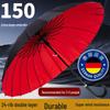 Extra Large 24-Rib Double-Layer Umbrella, Extra Thick & Reinforced for Strong Storms - Durable Long-Handle for Men & Women