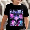 KPop Охотники на демонов Saja Boys Детские футболки Для девочек Мальчиков Мультяшные Топы с коротким рукавом Для фанатов аниме Футболка Детская одежда