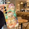 Phone Case: 2D Flat, Suitable for Samsung Galaxy A34 A35 M05 M06 S20 S22 S21 FE Plus 5G Protective Cases, Comes with a Little White Bear Wearing Headp