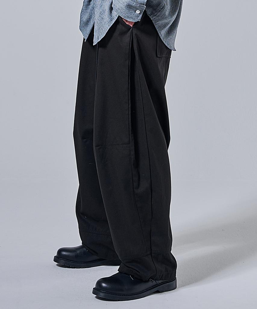 OTHERFITS String Wide Cotton Balloon Pants (Black)