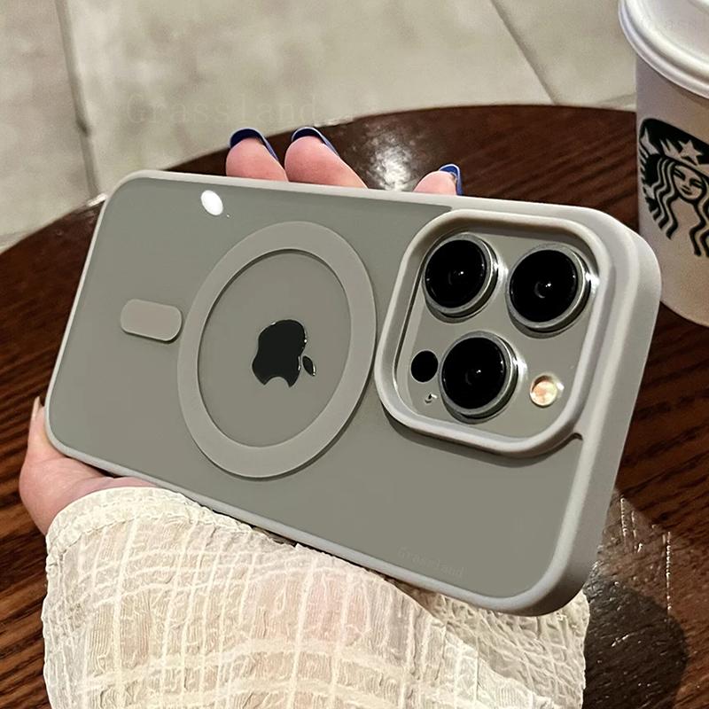 Ударопрочный акриловый магнитный прозрачный чехол для телефона iPhone 15 14 13 12 11 Pro Max 14 Plus для беспроводной зарядки Magsafe, жесткий чехол для ПК