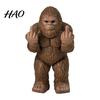 Festive Halloween Party Supplies Mini Monkey Figurine, Funny Resin Frog Statue with Middle Finger Gesture, Sarcastic Figurines Humorous Prank Ornament