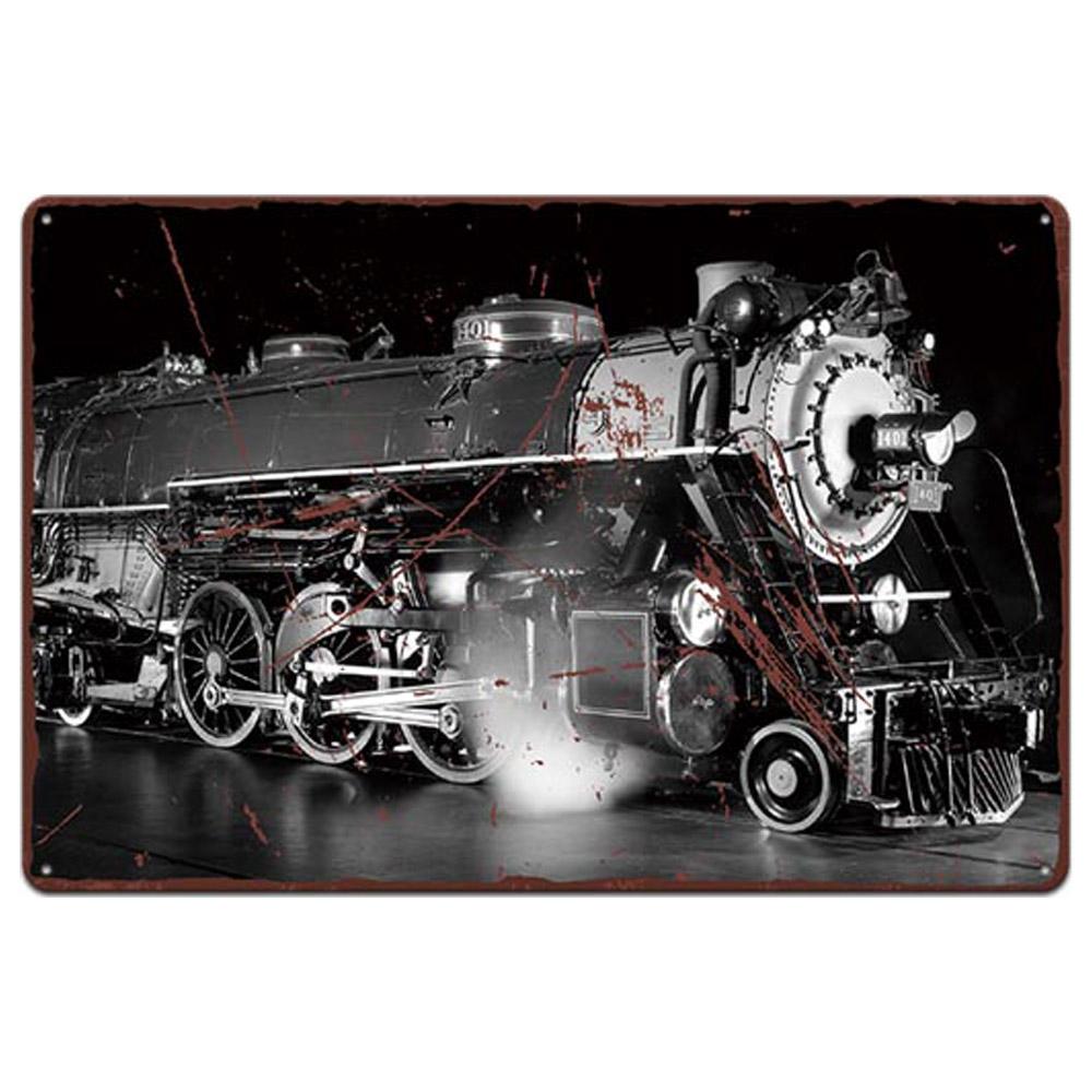 Металлический постер с поездом, винтажные тарелки, оловянные знаки, настенный постер, ретро-налет, постер, бар, паб, клуб, стены, домашний декор, настенные наклейки, плакат