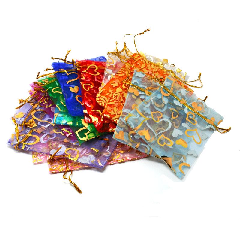 Маленькие мешочки в сетку для ювелирных украшений.15 цветов на выбор