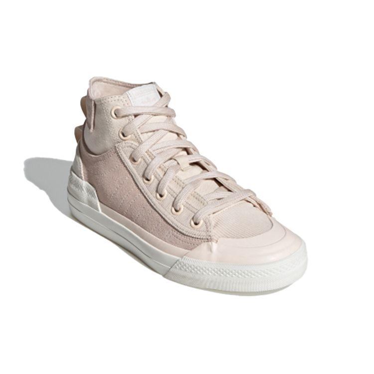 adidas Оригинальные Nizza Hi DL Ретро Повседневные Высокие Кеды для Скейтбординга Женские Кроссовки Розовый Белый GZ2648