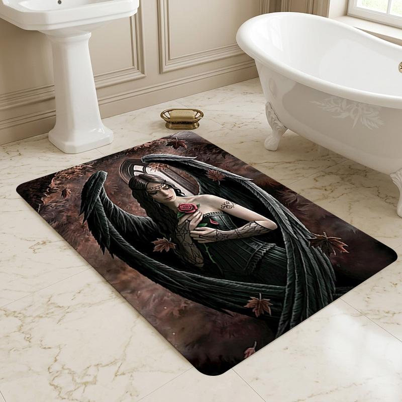 Dark Angel Living Room Nonslip Area Rug Soft Carpet For Bedroom Game Playroom Sofa Office Home Decor Doormat Christmas Gift