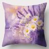 Lavender And Lily Theme Digital Printing Pillow Cover Short Plush Suitable Living Rooms Bedrooms Sofas Throw Cushion Cover 4Pcs