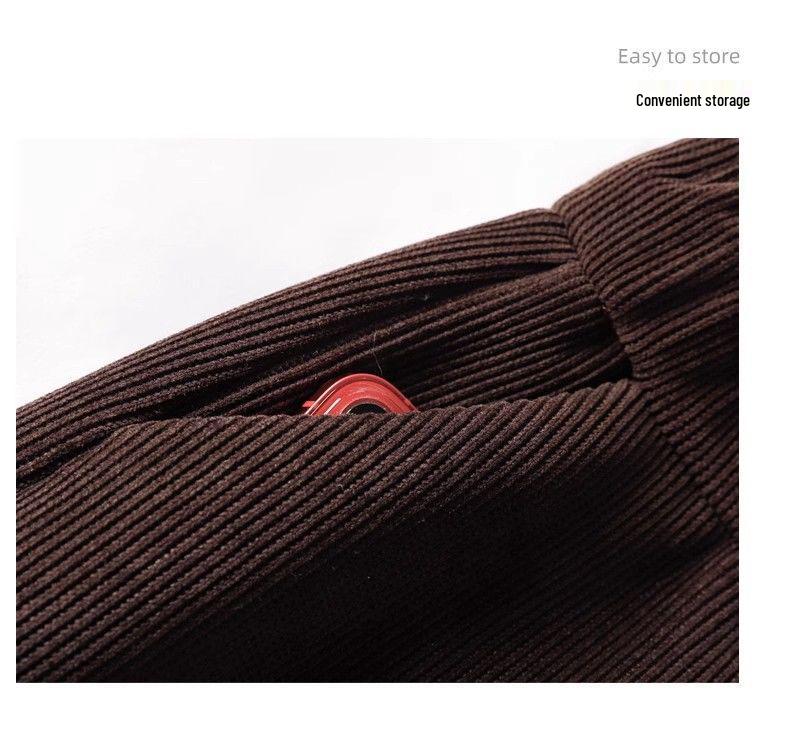 Женская миди-юбка с высоким поясом и плюшем - А-силуэта, на кулиске с эластичным поясом, с прямым подолом, облегающая бедра, Осень/Зима 2025