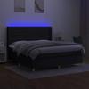 VidaXL Slat Bed Base with Mattress and LED, Upholstered Bed, Double Bed, Adult Bed for Interior Bedroom, 3138975