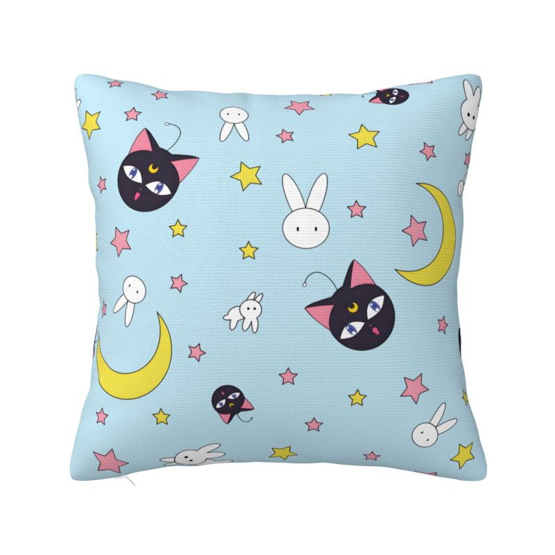 Индивидуальная роскошная наволочка для подушки с мультяшным персонажем Сейлор Мун, мягкая наволочка для декоративной подушки с мультфильмами Луна