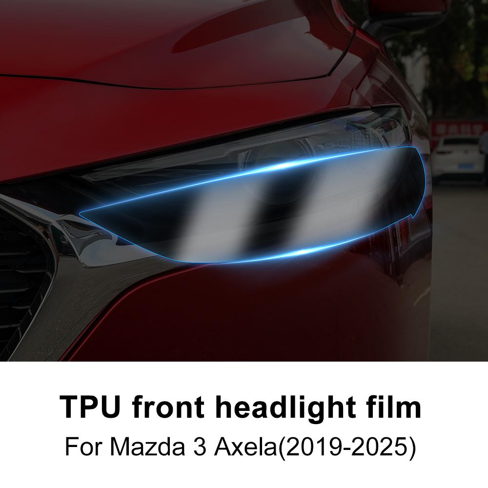 TPU Car Headlight Protective Film For Mazda 3 Axel -2025 Transport Smoke Anti-Scratch Auto External Car Accessories