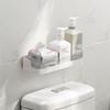 Wall Mounted Toiletries Holder No Nail Bathroom Shelf Bathroom Storage Rack  for Shampoo