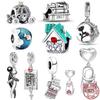 925 Sterling Silver Happy House & Black Rose Love Slippers Dangle Charm Beads Fit Original Fasion Bracelet DIY Jewelry Gift
