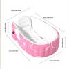 Складная ПВХ детская ванна для детей 0-8 лет, портативная ванна для использования в помещении и на открытом воздухе с сиденьем для новорожденных и малышей