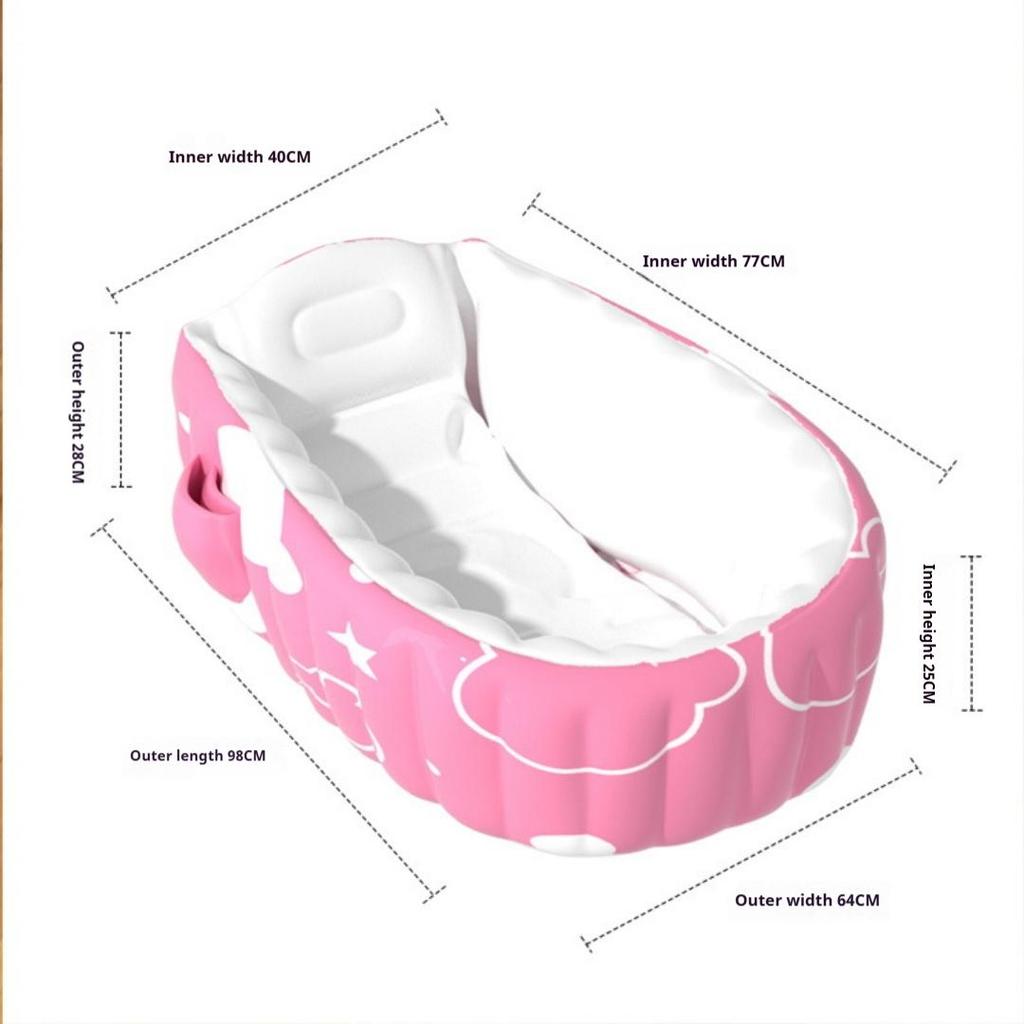 Складная ПВХ детская ванна для детей 0-8 лет, портативная ванна для использования в помещении и на открытом воздухе с сиденьем для новорожденных и малышей